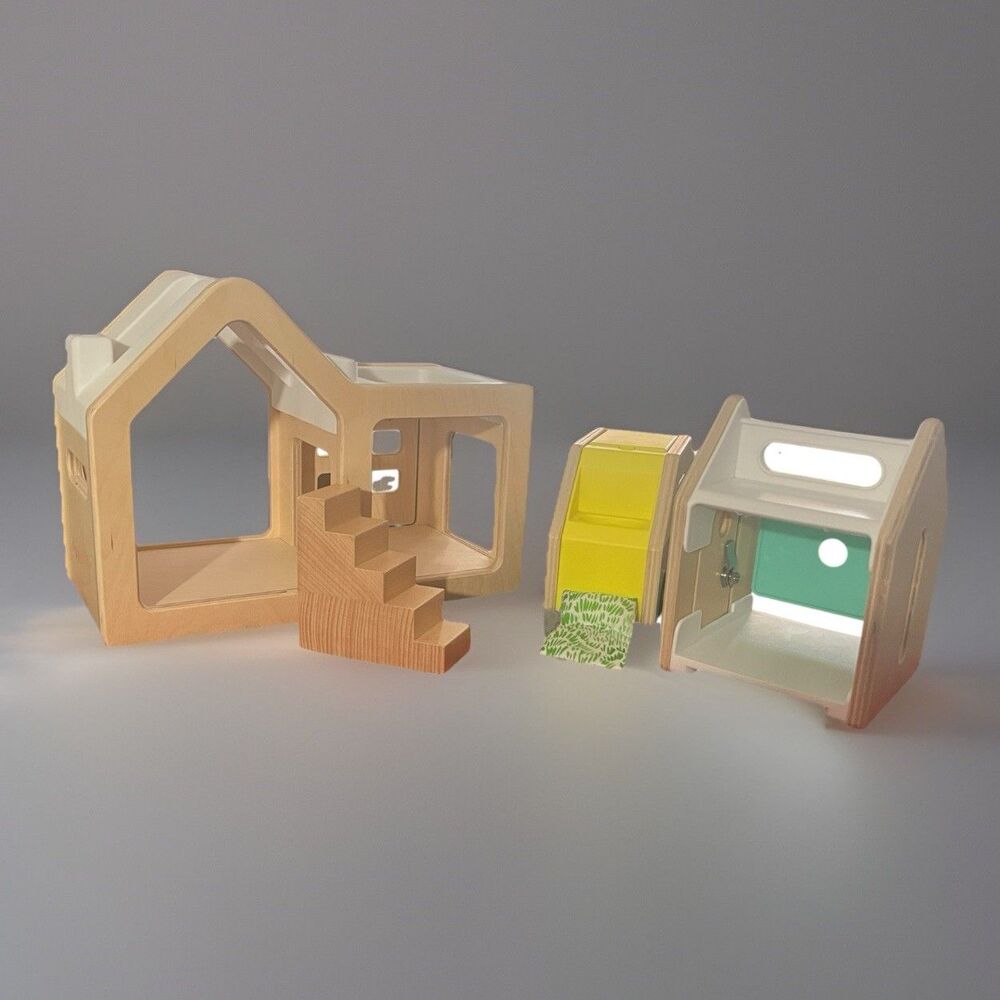 Lovevery Modular Wooden Playhouse Helper Kit Bundle Ages 3+ Camper Stairs Keys